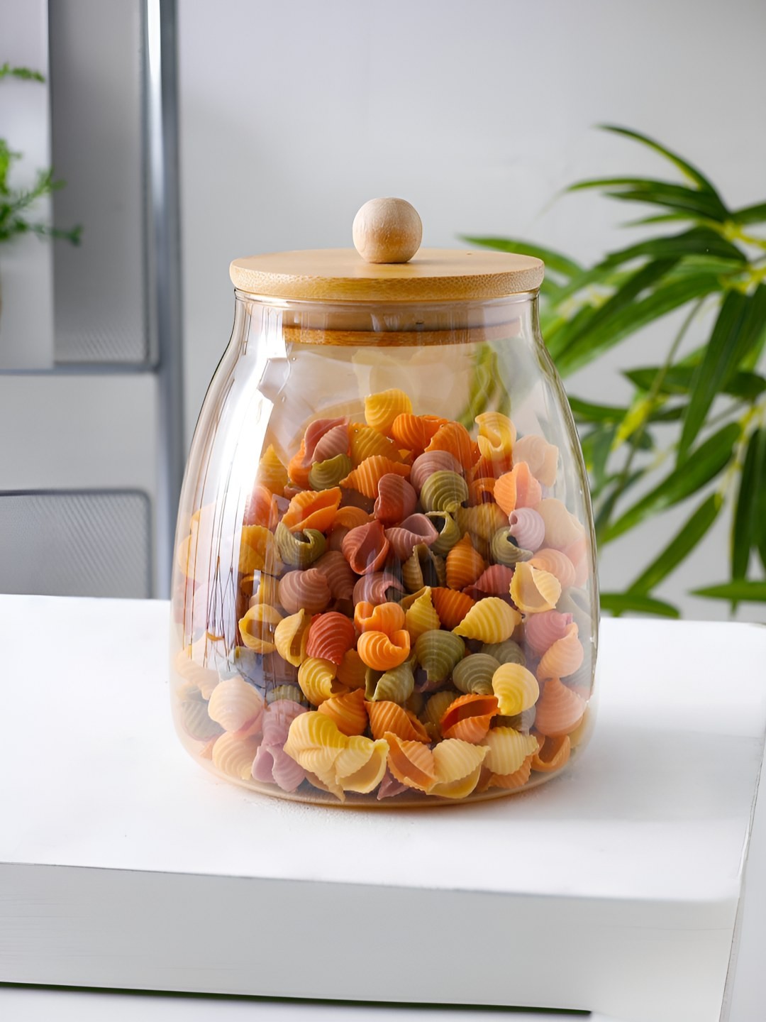 

UMAI Brown Glass Core Container With Bamboo Lids -1L