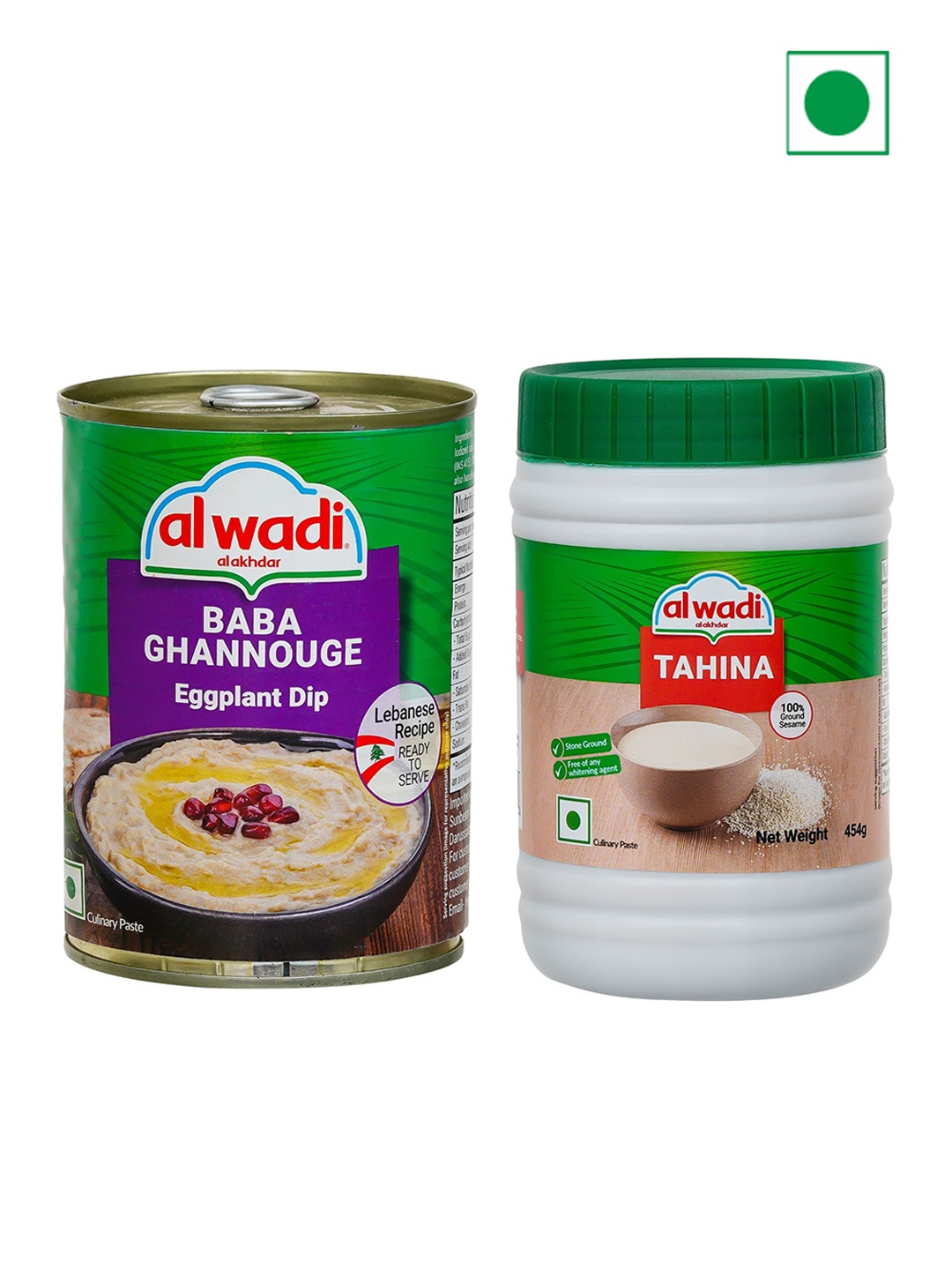 

Al Wadi Eggplant Dip & Ground Sesame Paste, Green