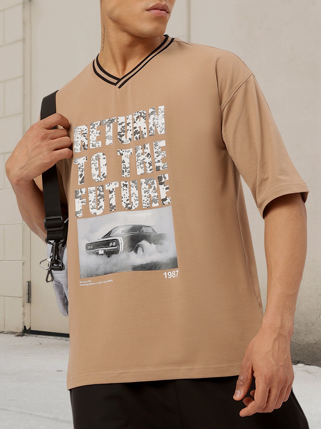 

Kook N Keech Desert Dreams Typography Print Oversized T-shirt, Taupe