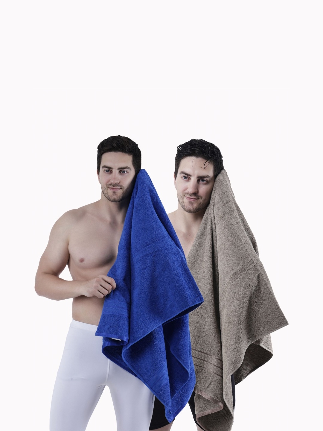 

Dollar Grey & Blue 2 Pieces Cotton 400 GSM Bath Towels