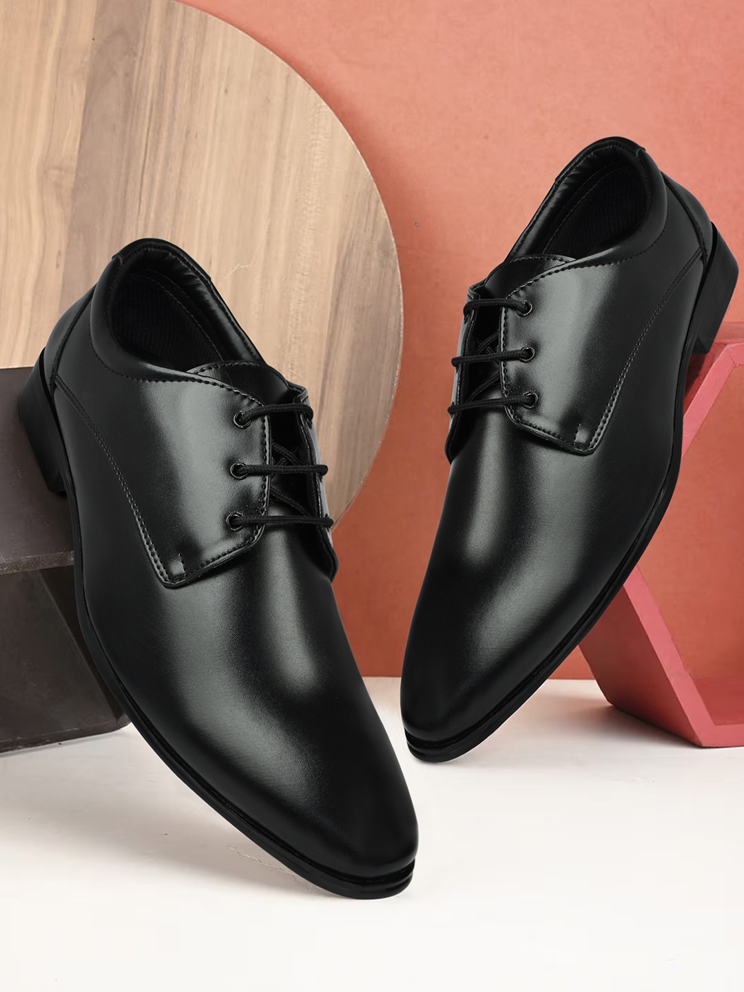 

Ajanta Men Formal Derbys Shoes, Black