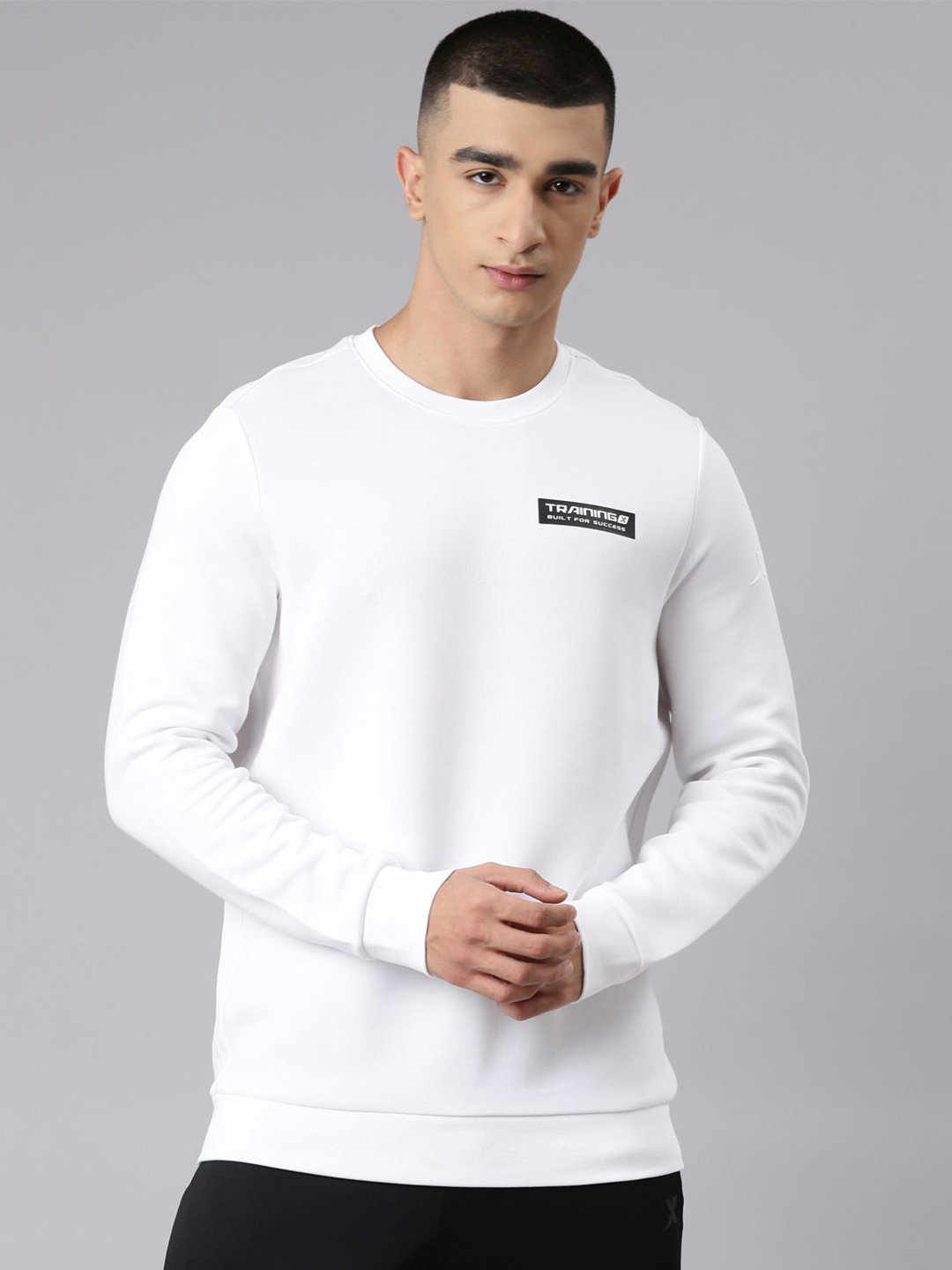 

Xtep Men Training Round Neck Dry Fit Sweatshirt, White