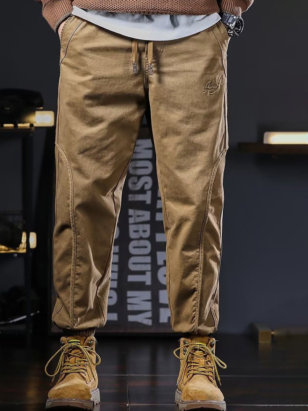 

StyleCast x Revolte Men Formal Trousers, Khaki