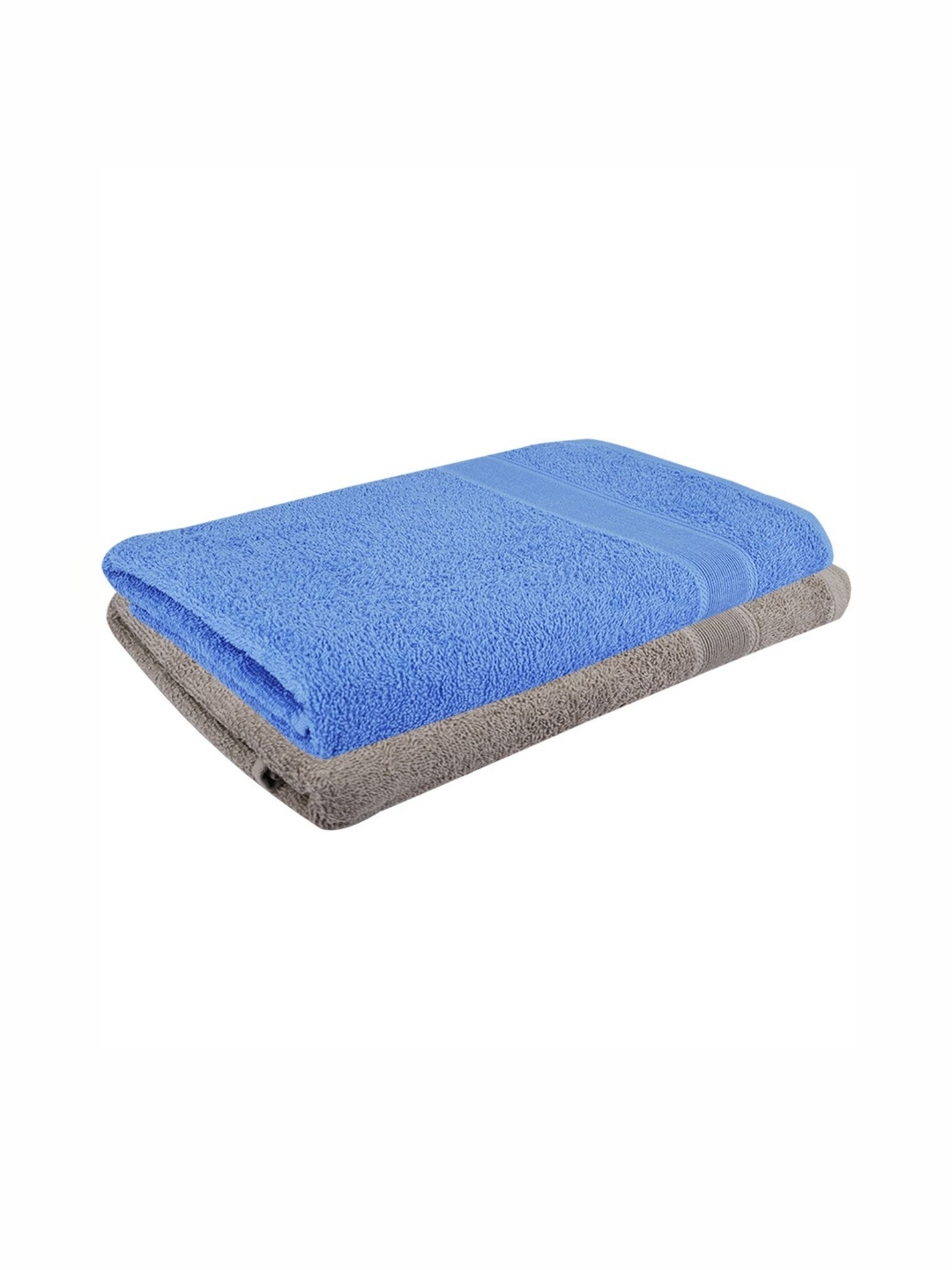 

Dollar Grey & Blue 2 Pieces Cotton 400 GSM Bath Towel