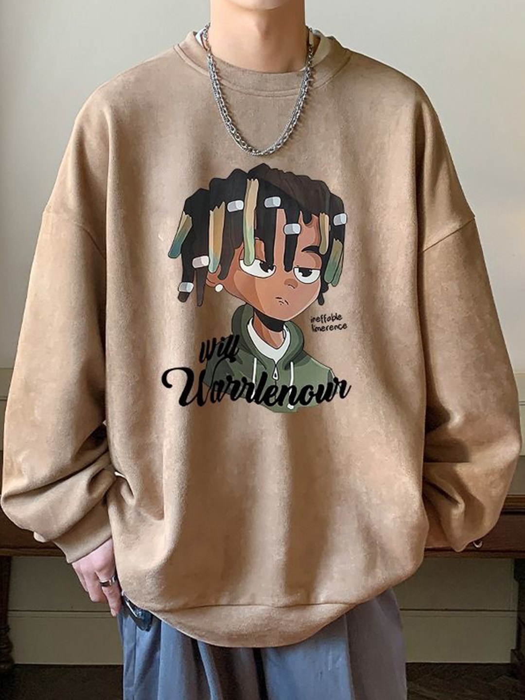 

StyleCast x Revolte Men Pullover Sweatshirt, Khaki