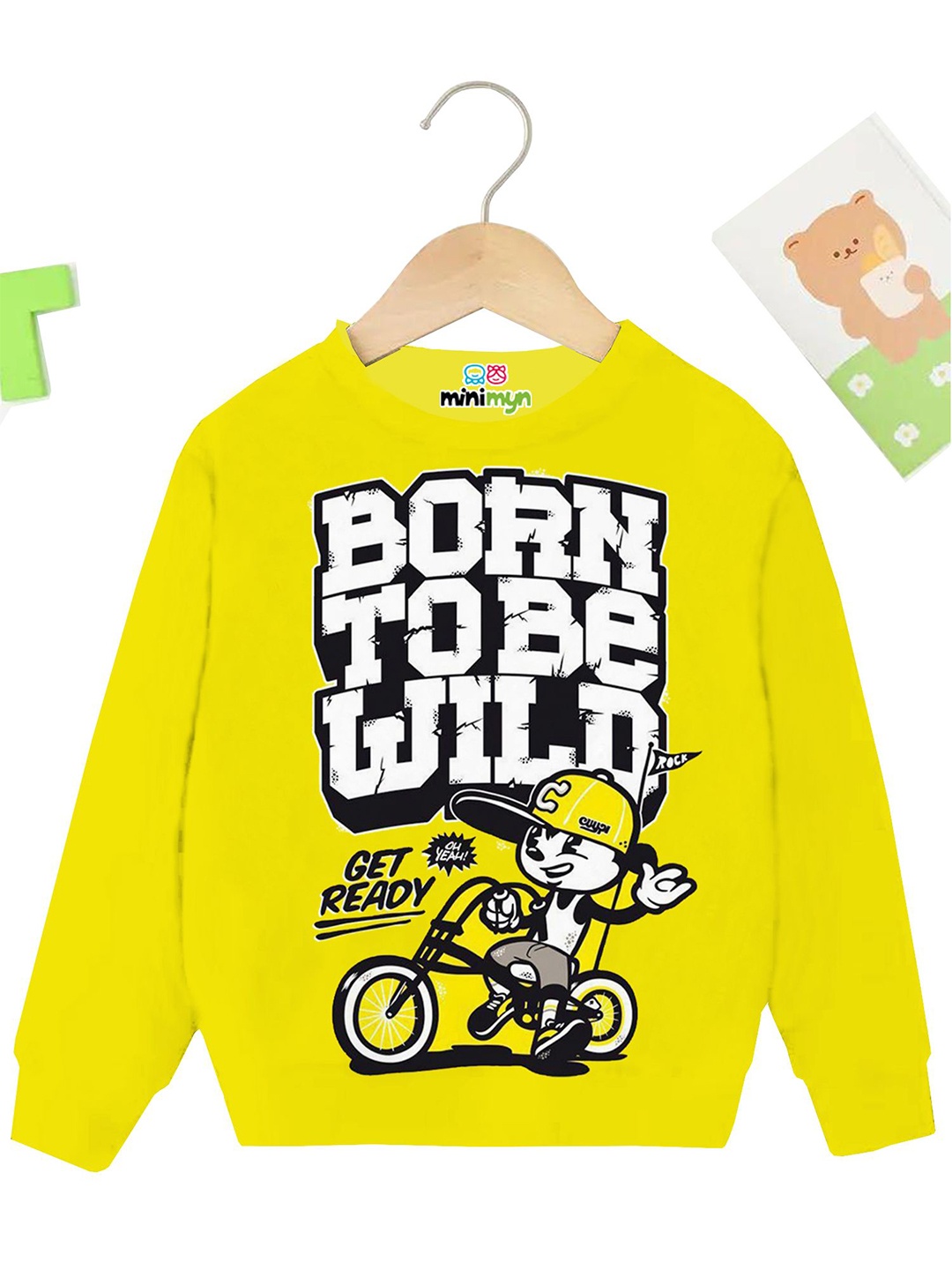 

MINI MYN Boys Printed Sweatshirt, Yellow