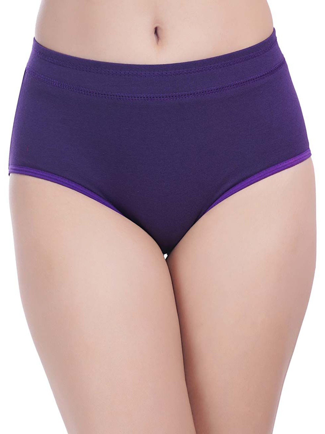 

YOU FOREVER Women Pack Of 3 Cotton High Waist Hipster Briefs YF-3HWPNT-07-S-Purple