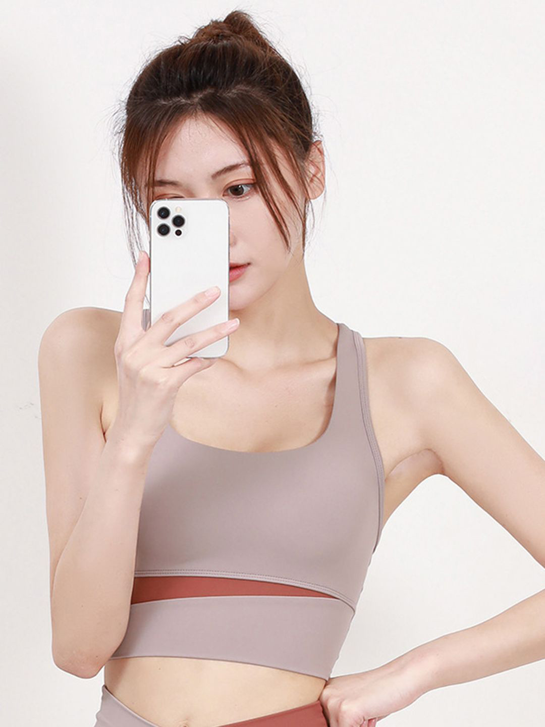 

StyleCast Women Solid Round Neck Top, Khaki