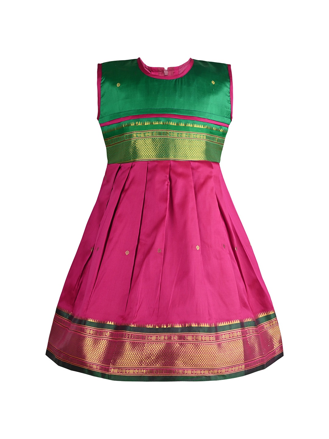 

Wish Karo Girls Woven Design Fit & Flare Dress, Pink