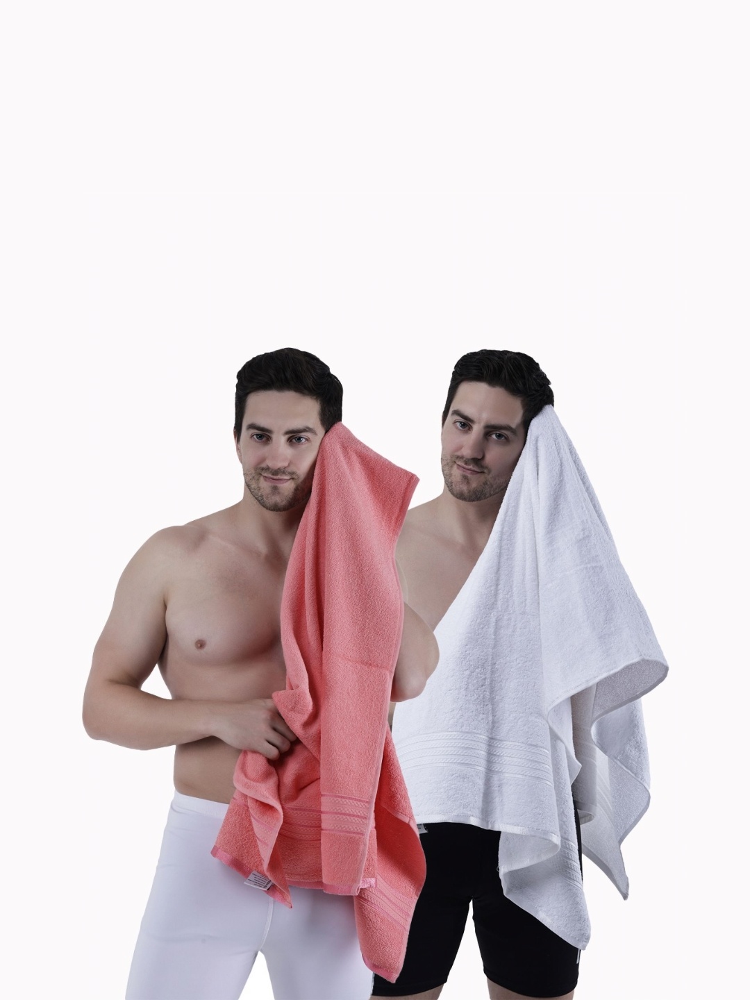 

Dollar White & Pink 2 Pieces Cotton 400 GSM Bath Towel