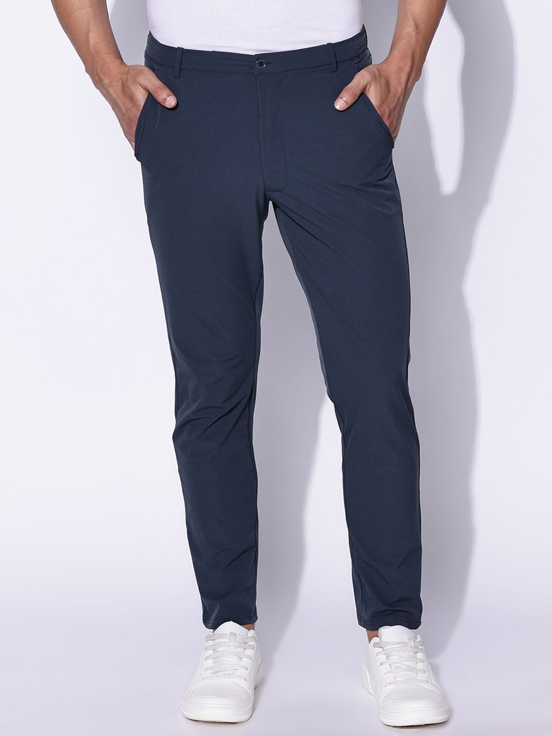 

BLUE TYGA Men Comfort Wrinkle Free Regular Fit Trousers