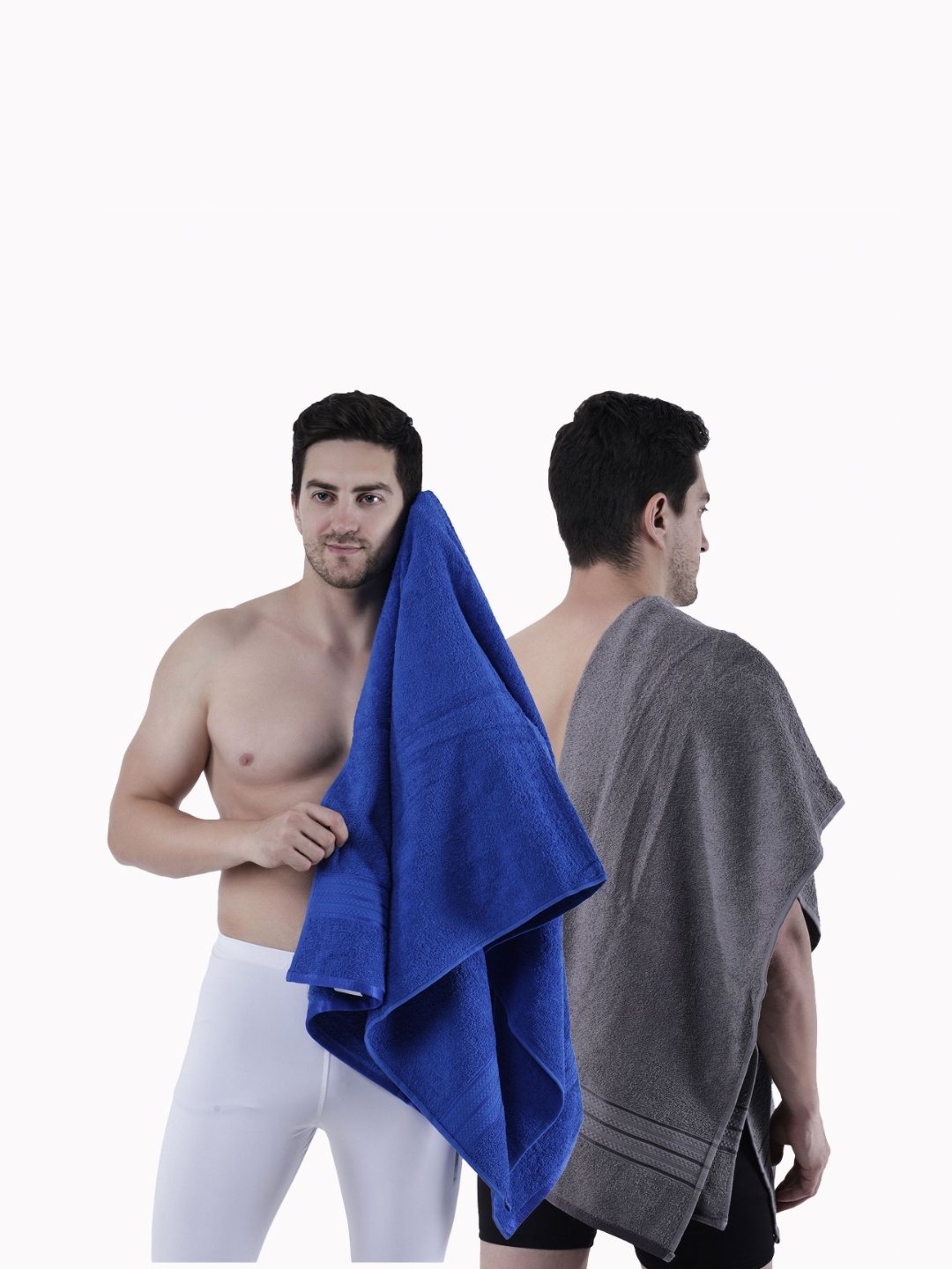 

Dollar Blue & Grey 2 Pieces Cotton 400 GSM Bath Towel