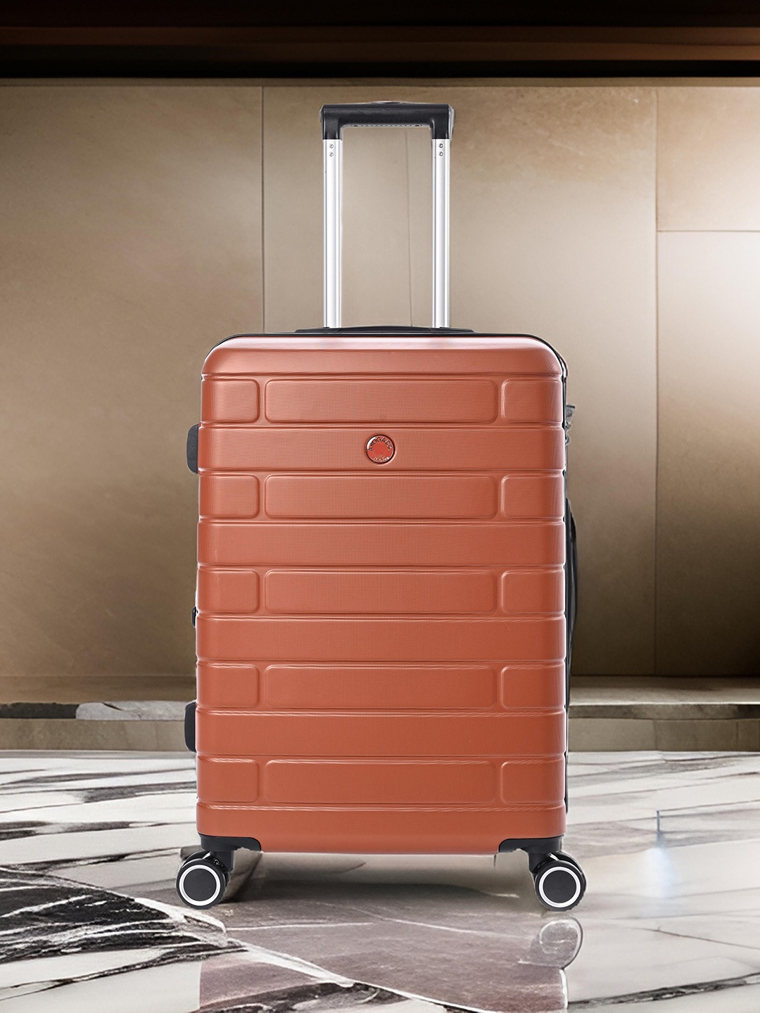 

JUMP Esco Textured Hard-Sided Cabin Trolley Bag, Red