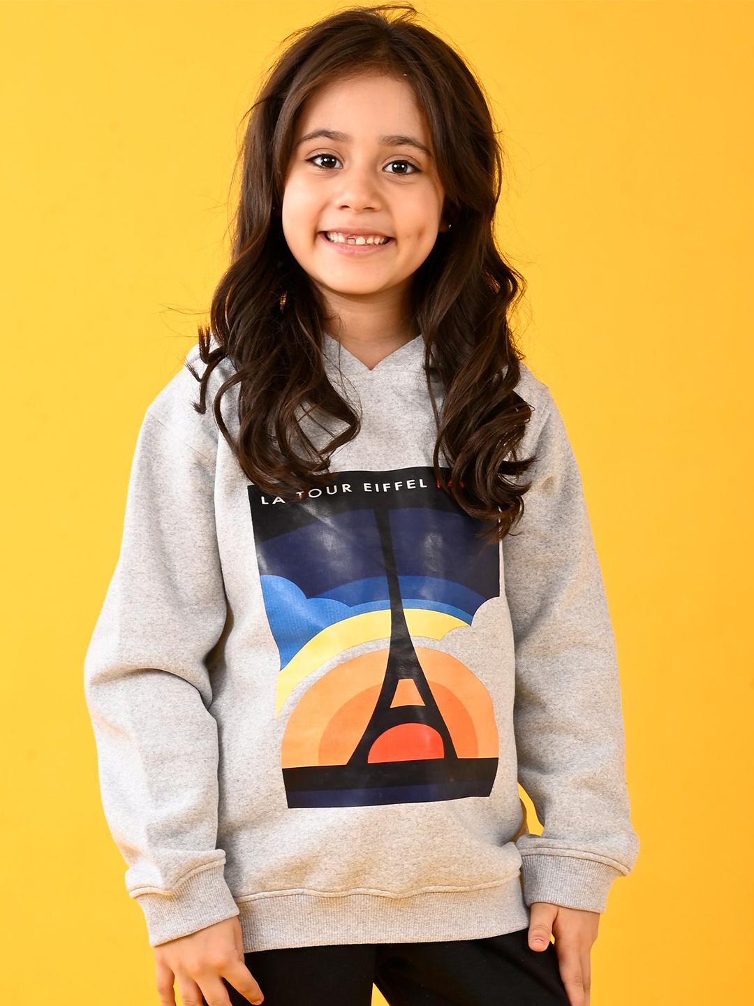 

Anthrilo Girls Hooded Sweatshirt, Grey