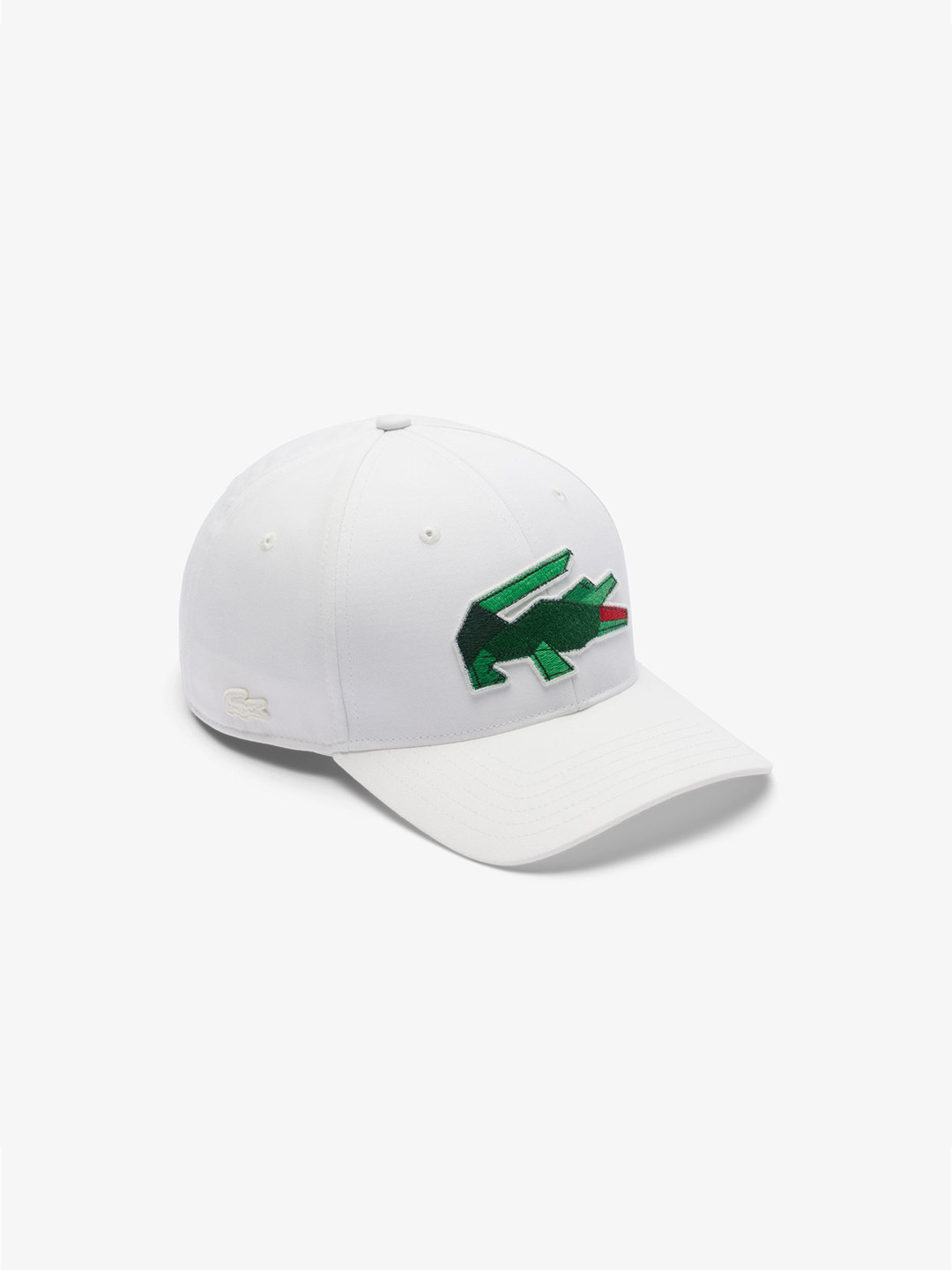 

Lacoste Men Crocodile Badge Self Design Baseball Cap, White