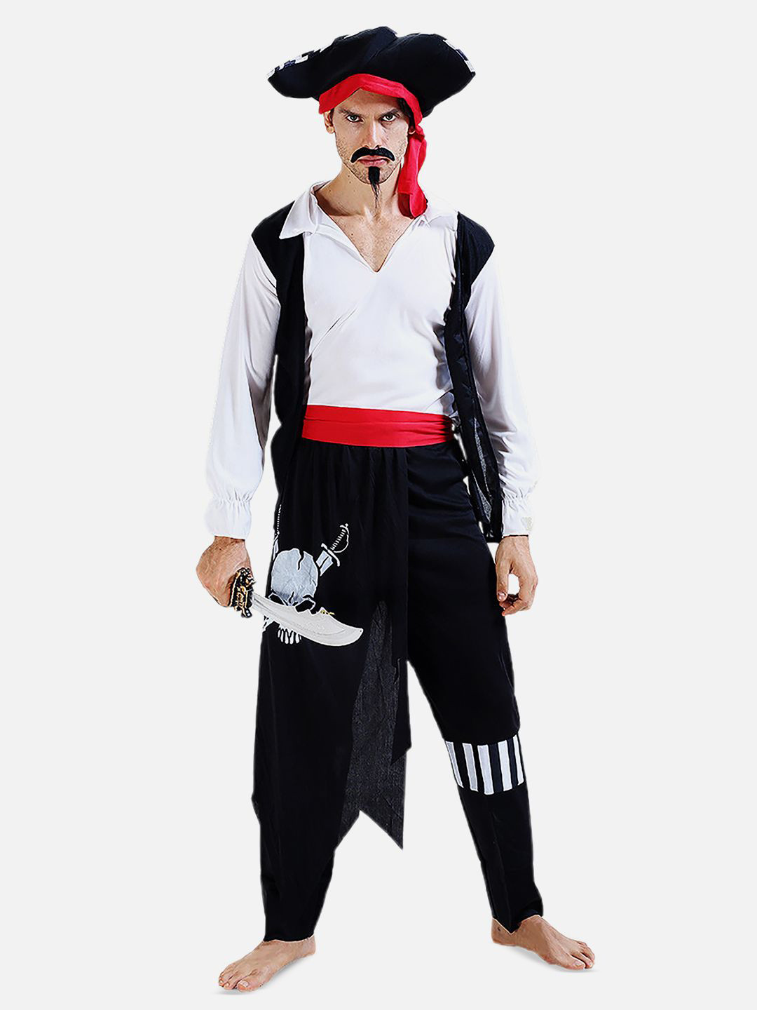 

Little Surprise Box LLP Pirates theme Adults Halloween Costume Dress Up, White