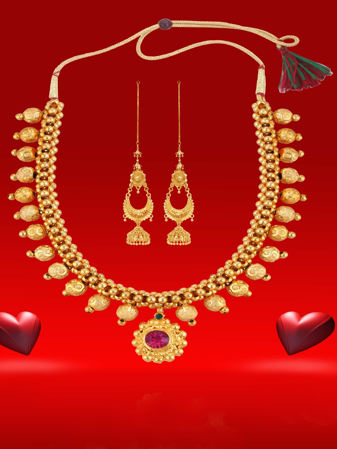 

Heer Collection Gold Plated Choker Set