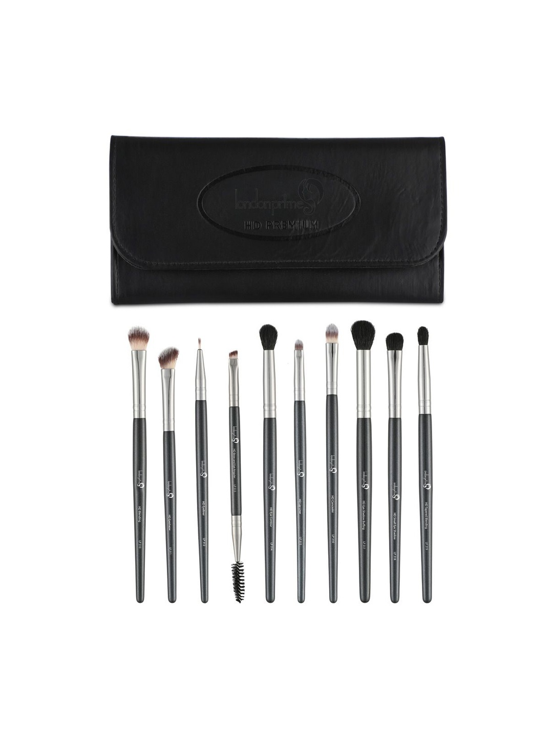 

LONDONPRIME Set Of 10 HD Eye Essential Brush Set, Black