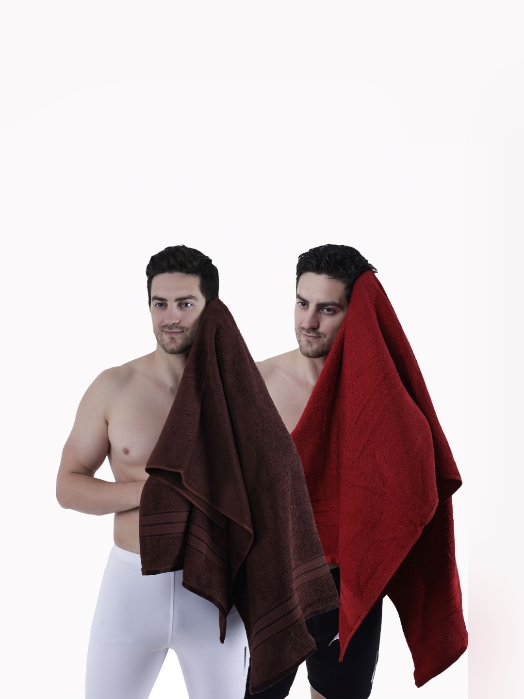 

Dollar Maroon & Red 2 Pieces Cotton 400 GSM Bath Towel