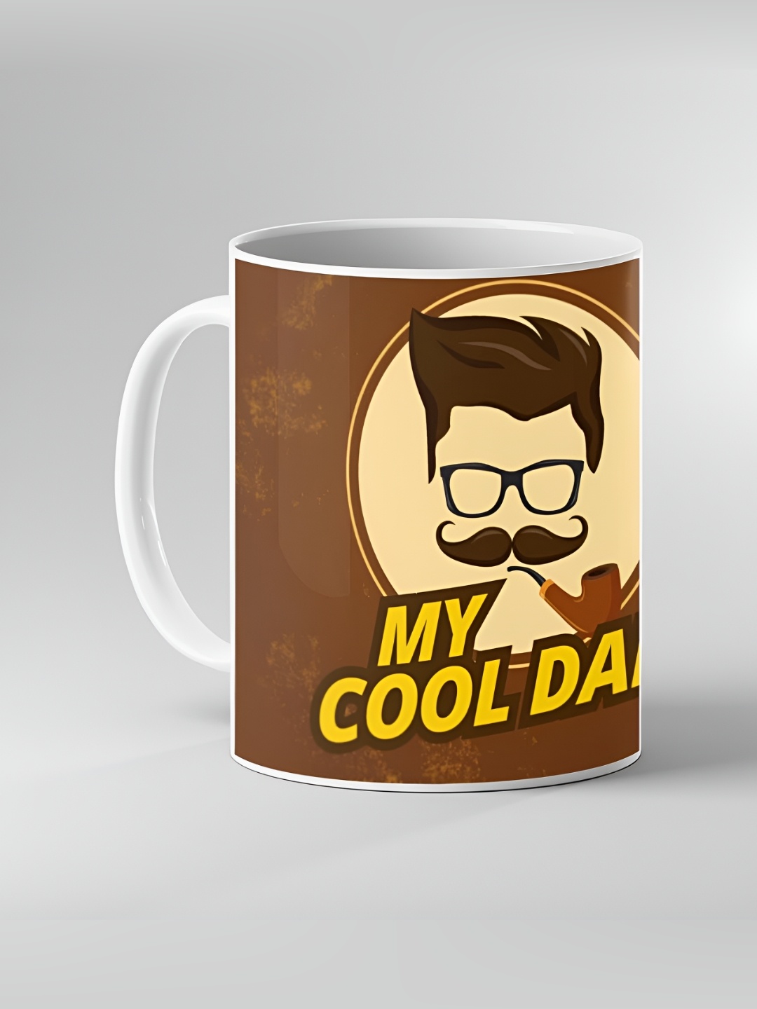 

Keviv White & Brown Text or Slogans Printed Ceramic Glossy Mugs 325 ml