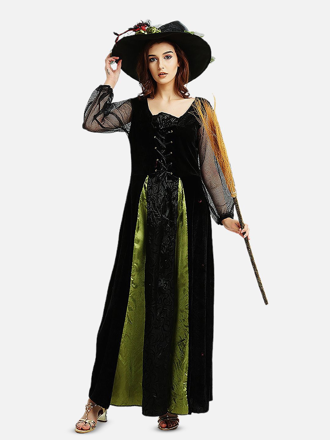 

Little Surprise Box LLP Witch Halloween Costume Dress, Black