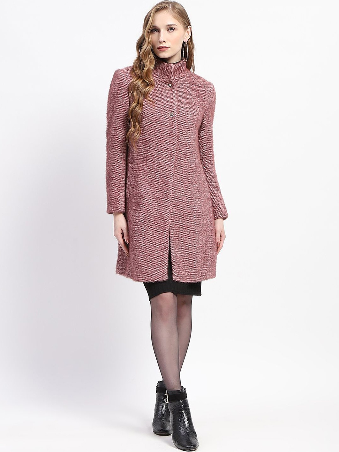 

Madame Women Single-Breasted Overcoat, Mauve