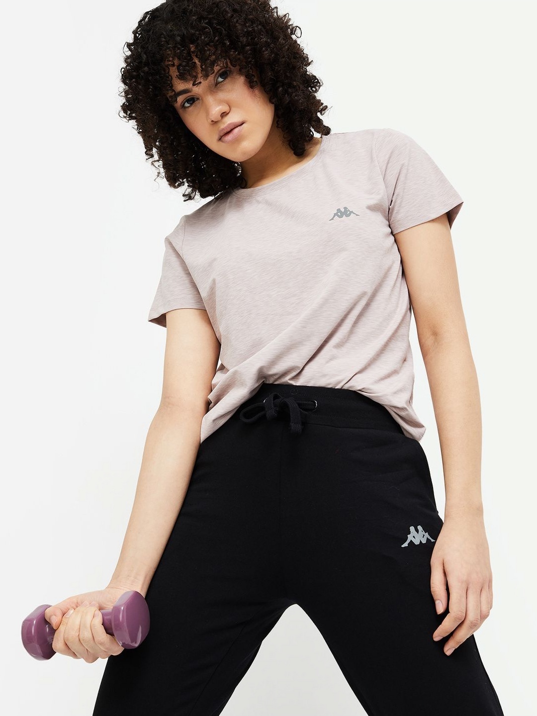 

Kappa Women Solid Round Neck T-shirt, Beige