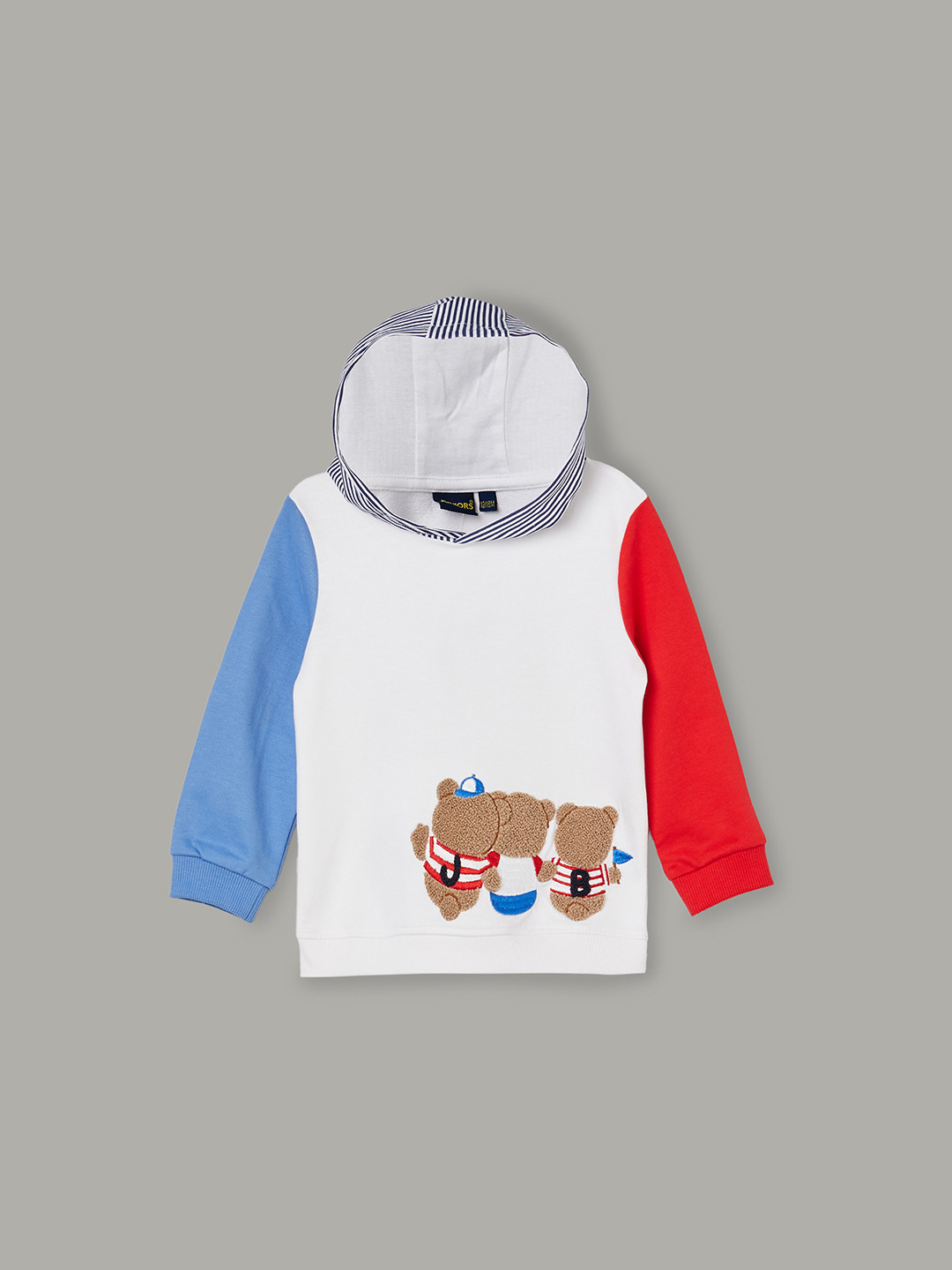 

Juniors by Lifestyle Boys Colourblocked Pure Cotton Pullover Sweatshirt, White