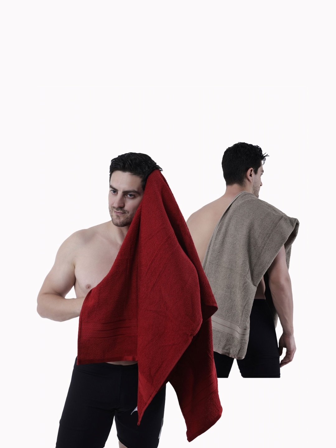 

Dollar Maroon & Brown 2 Pieces Cotton 400 GSM Bath Towels