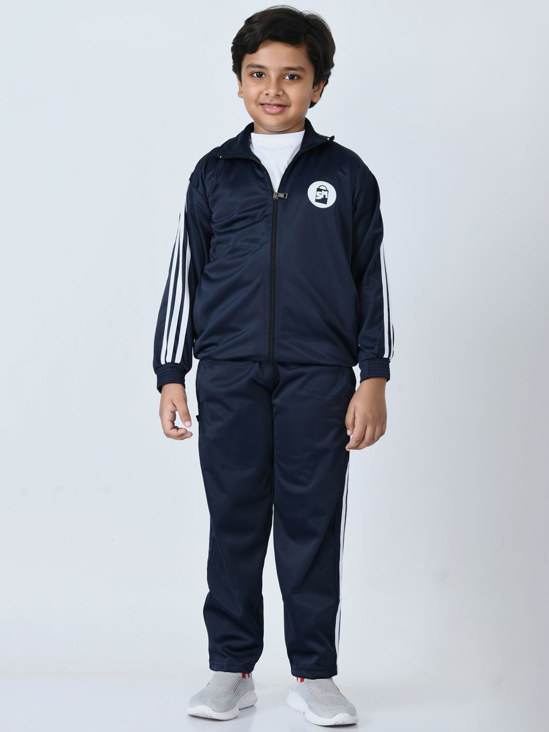 

SMSHOPMORE Boys Mid-Rise Tracksuit, Navy blue