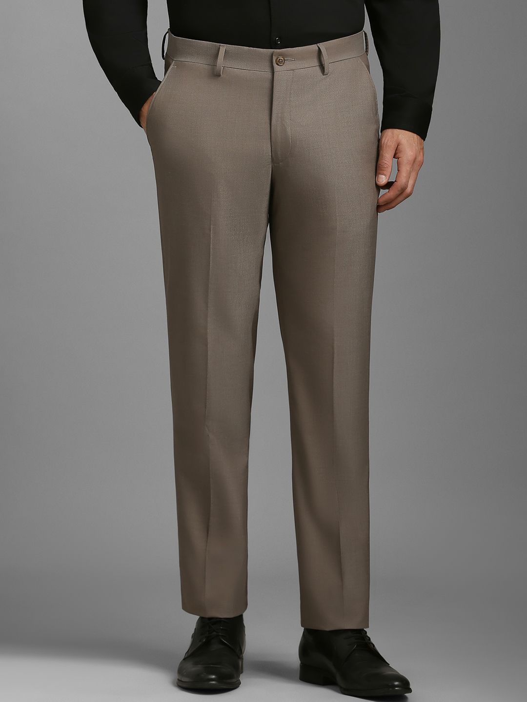 

Louis Philippe Men Slim Fit Formal Trousers, Brown
