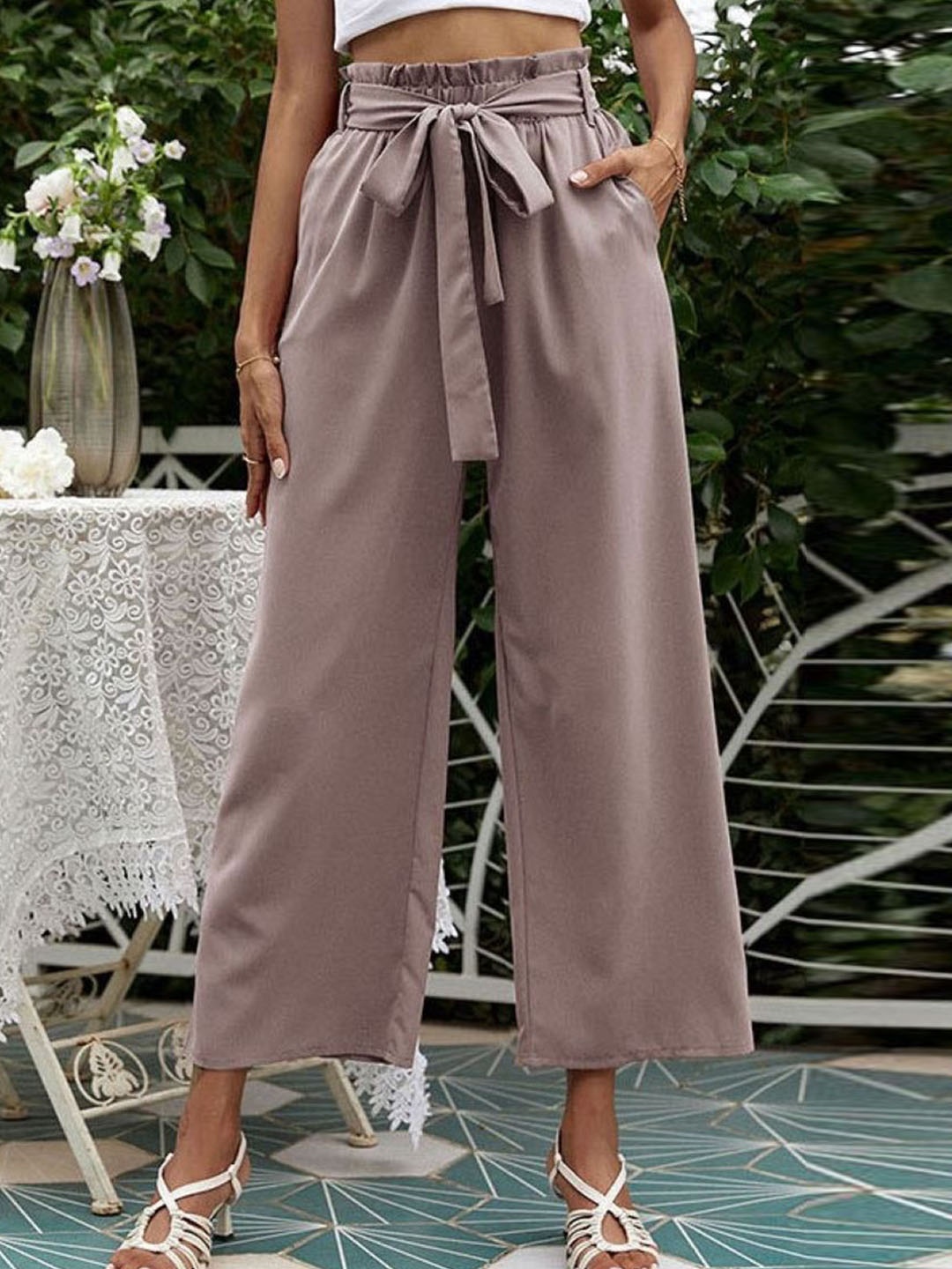 

StyleCast Women Parallel Casual Trousers, Lavender