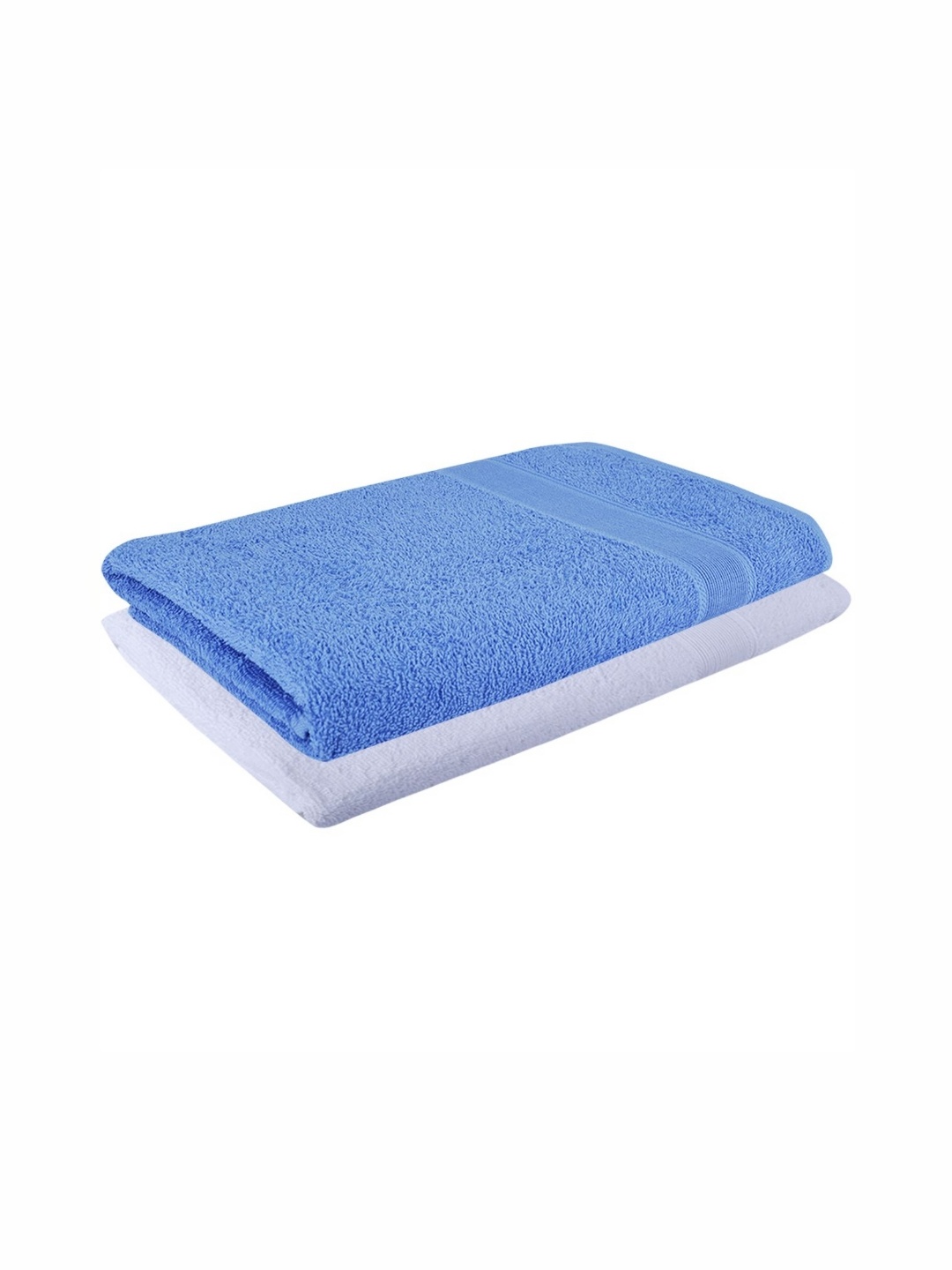 

Dollar Blue & White 2 Pieces Cotton 400 GSM Bath Towel