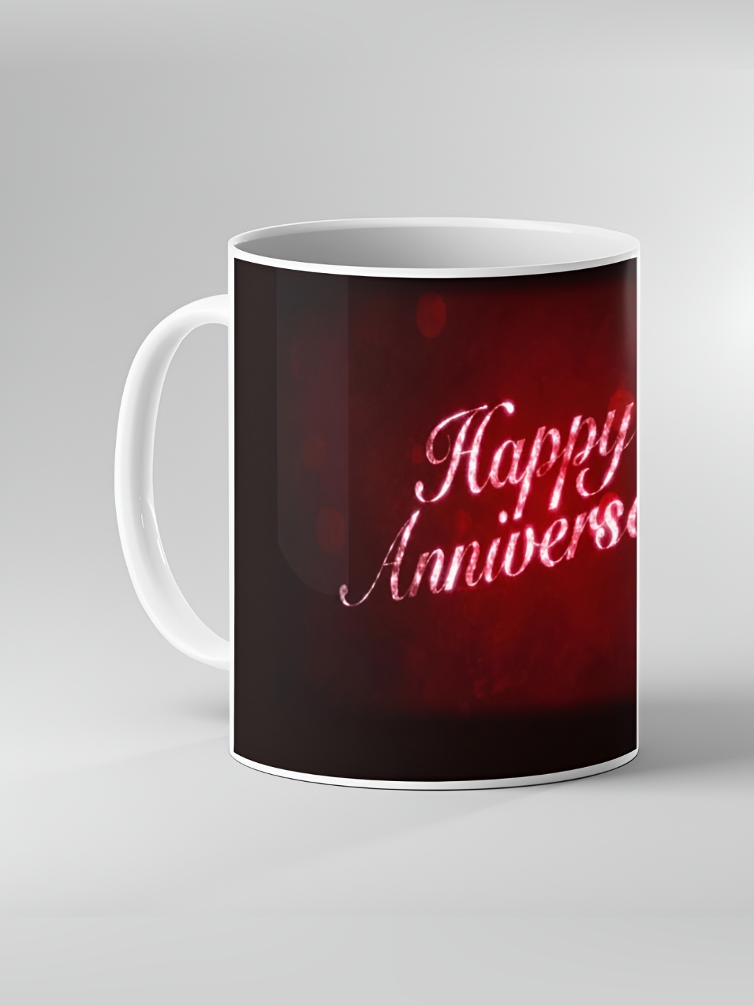 

Keviv White & Maroon Text or Slogans Printed Ceramic Glossy Mug 325 ml