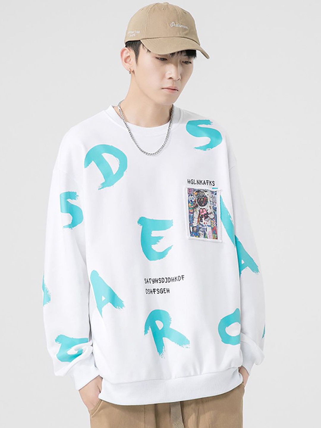 

StyleCast x Revolte Men Alphanumeric Printed Sweatshirt, White