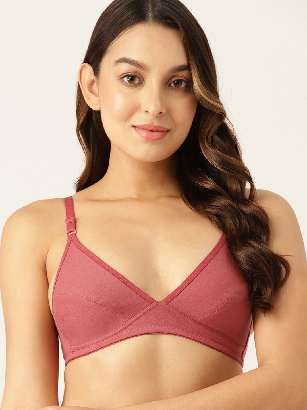 

Berry's Intimatess Solid Medium Coverage Cut & Sew Non Padded Bra, Rust