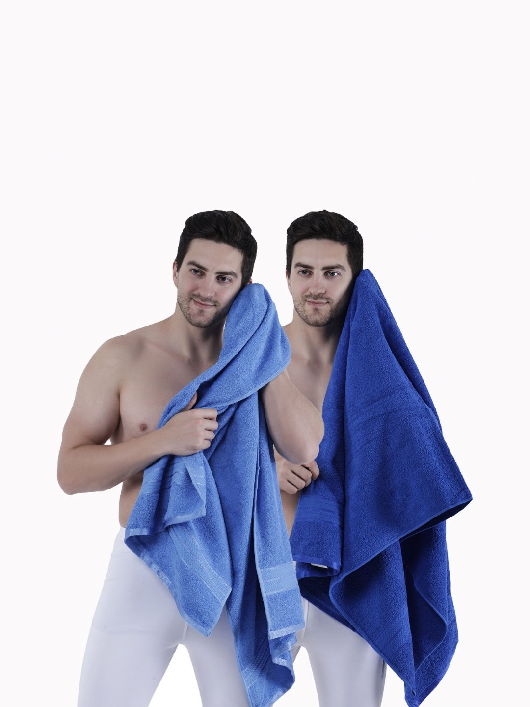 

Dollar Blue & Turquoise Blue 2 Pieces Cotton 400 GSM Bath Towels