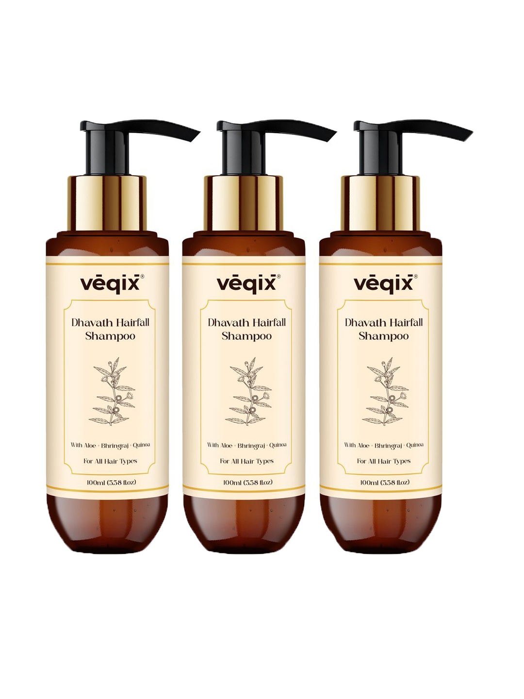 

VEQIX Dhavath Hair Fall & Hair Growth Shampoo - 100ml, White
