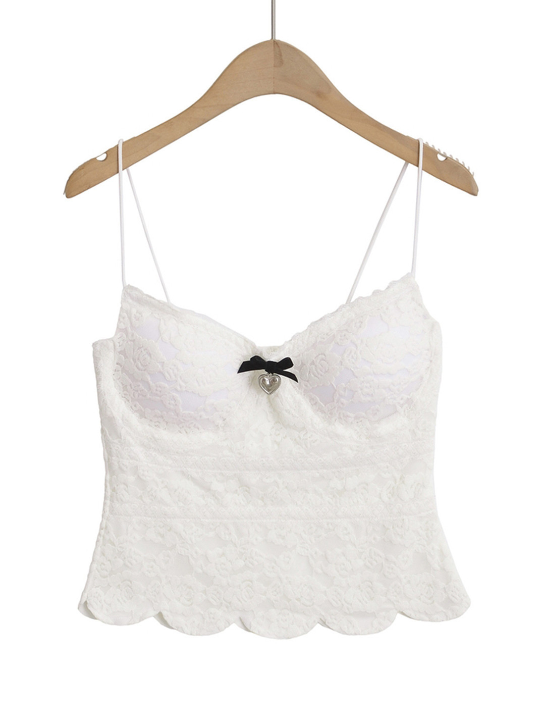 

LULU & SKY Women Solid Shoulder Straps Top, White