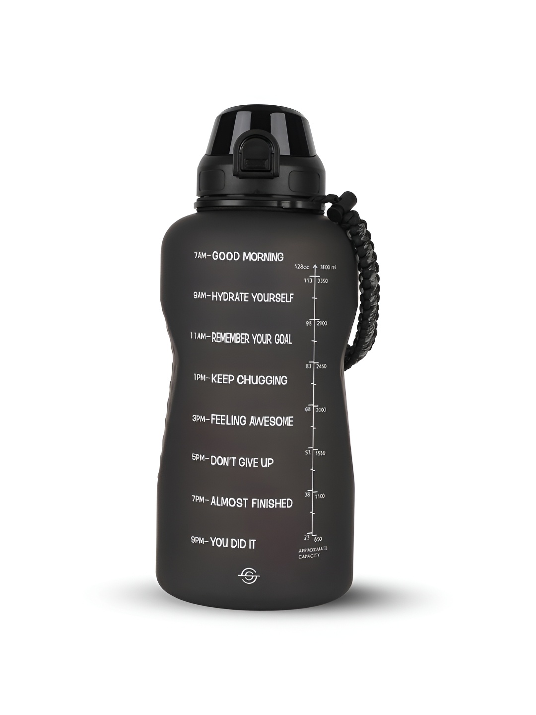 

Solara Black Motivational Printed Tritan Sipper Water Bottle 3.8 L