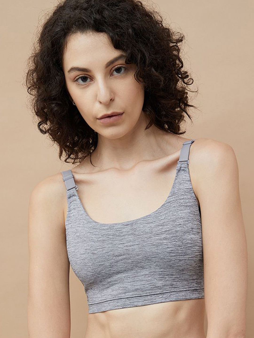 

Ginger by Lifestyle Women Half Coverage Lightly Padded Bra, Grey