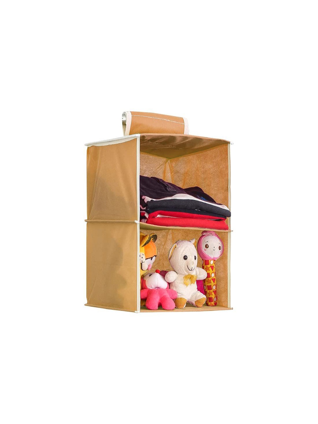 

prettykrafts Beige Reusable Multi-Utility 2 Shelves Hanging Organisers