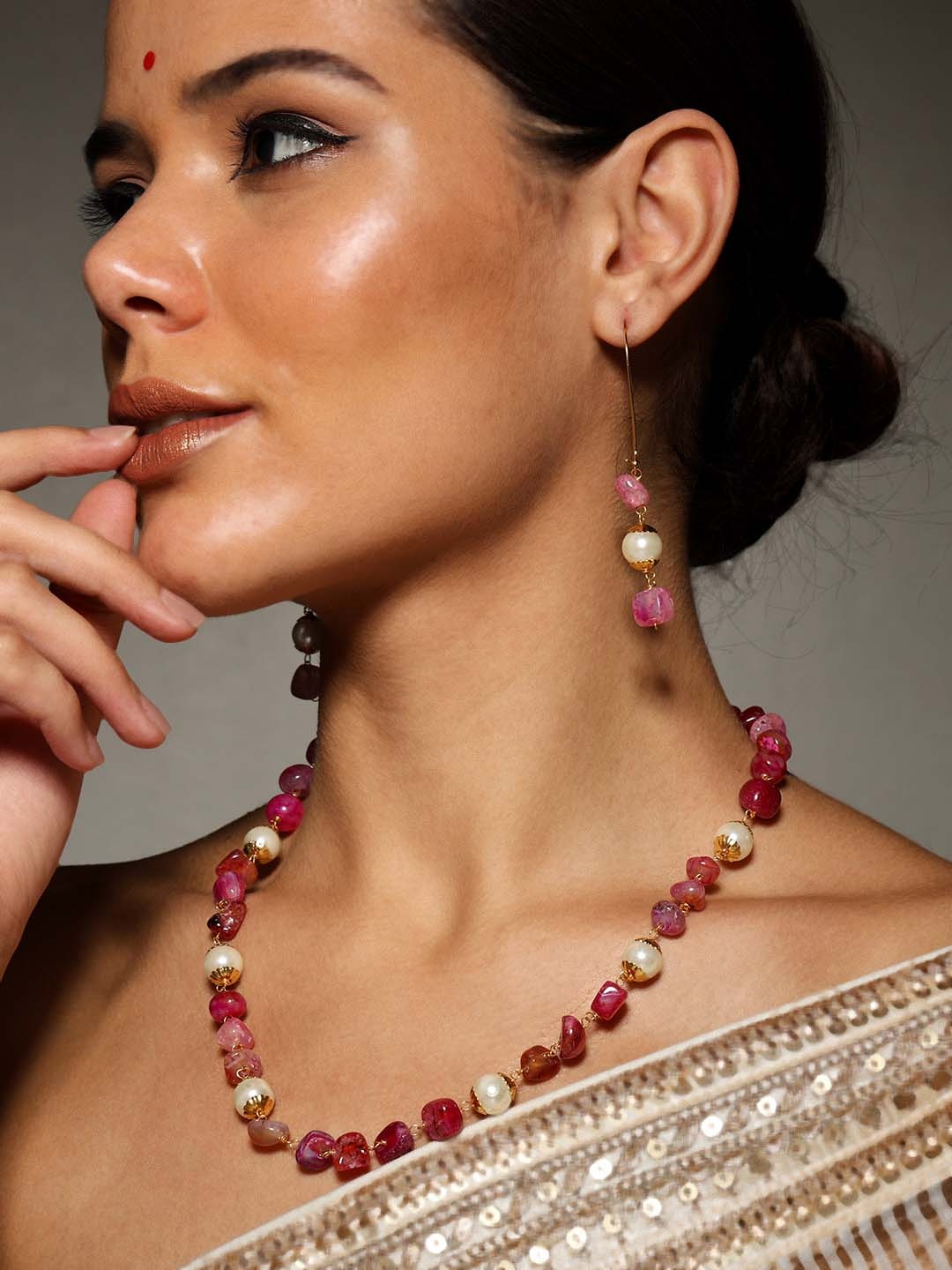 

VENI 18KT Gold-Plated Beaded Jewellery Set