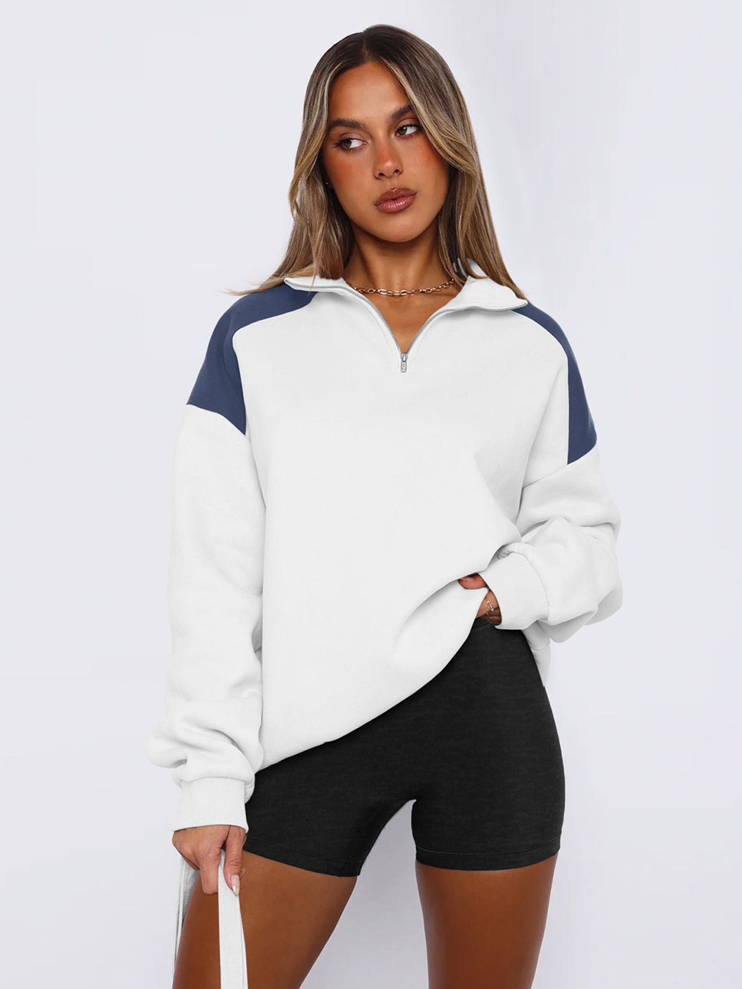 

StyleCast x Revolte Women Pullover Sweatshirt, White