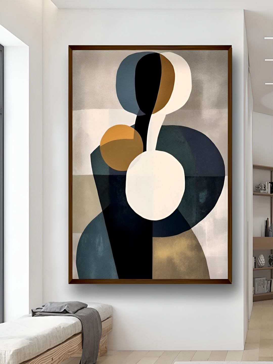 

Artsense White & Yellow Canvas Abstract Wall Paintings