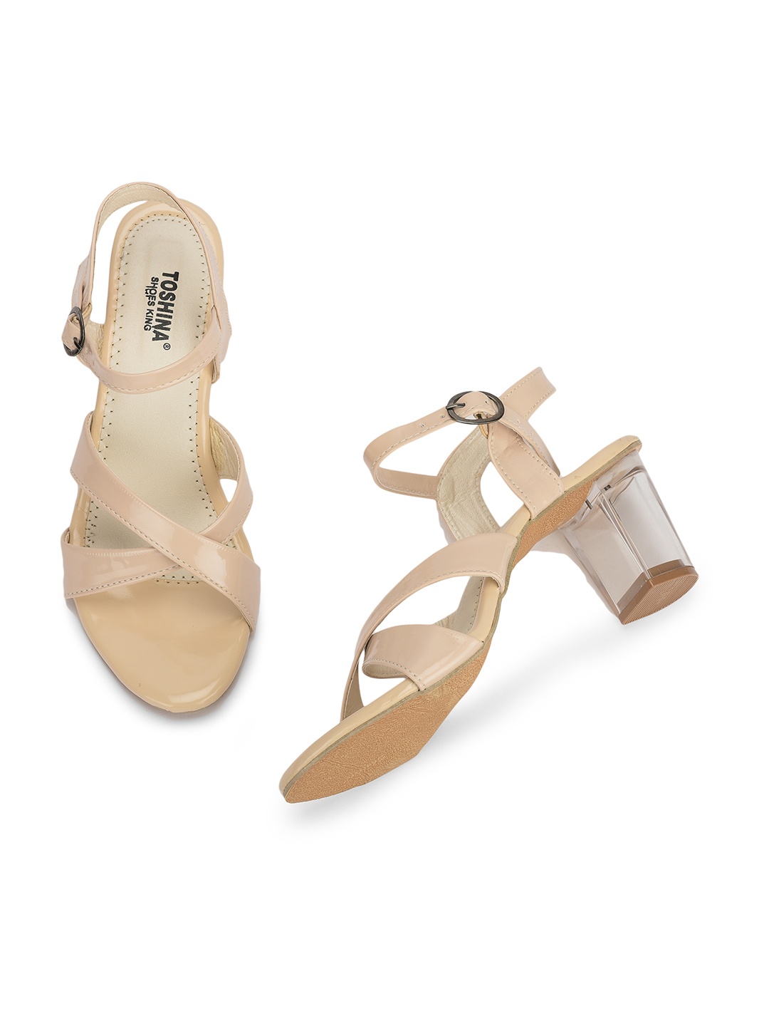 

Toshina Shoes King Block Sandals, Cream