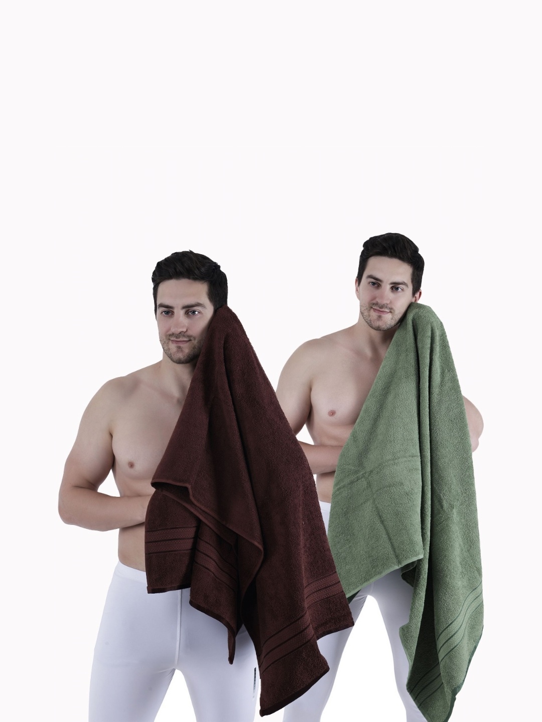 

Dollar Maroon & Green 2 Pieces Cotton 400 GSM Bath Towel