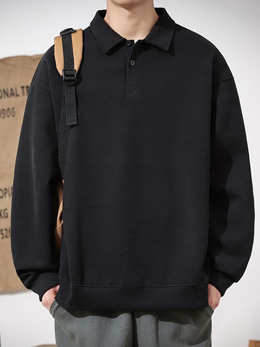 

StyleCast x Revolte Men Pullover Sweatshirt, Black