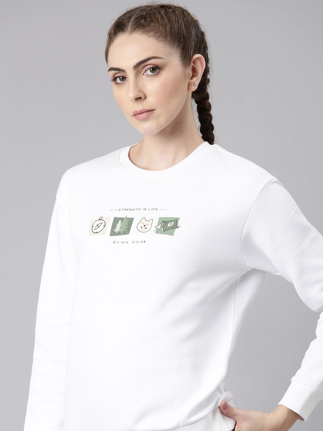 

Xtep Women Pullover Sweatshirt, White