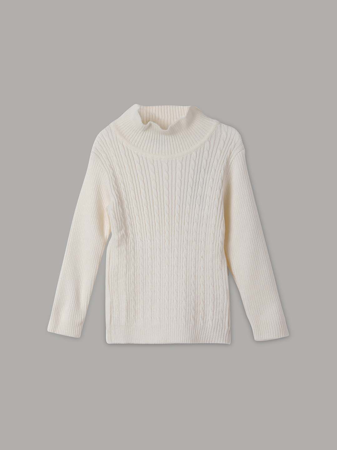 

Fame Forever by Lifestyle Girls Cable Knit Pullover, Off white